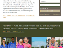 Tablet Screenshot of indianhillscountryclub.clubhouseonline-e3.com