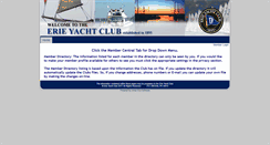 Desktop Screenshot of erieyachtclub.clubhouseonline-e3.com